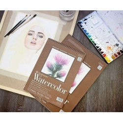 Strathmore A3 Pad Watercolour ( 27.9X38.1 CM x 12 sheets) 300 g/m2 Cold Press natural white paper color 400 Series Heavyweight (15*11 IN)